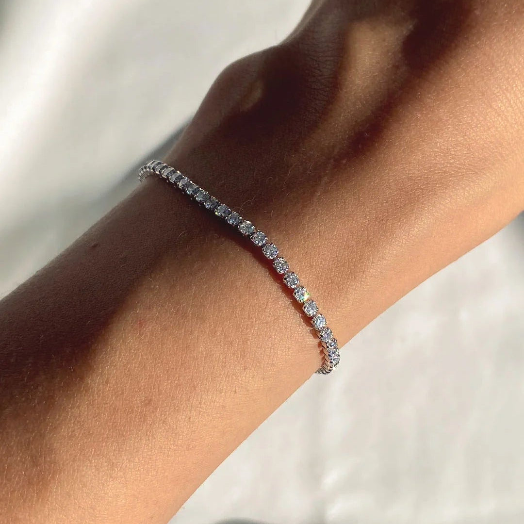 3mm Tennis Bracelet Silver - ARTSY SILVER