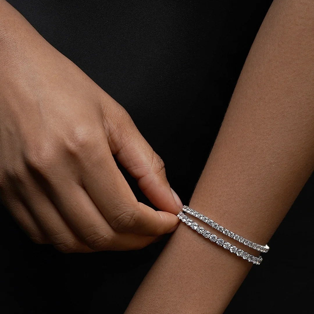 4mm Tennis Bracelet Silver - ARTSY SILVER