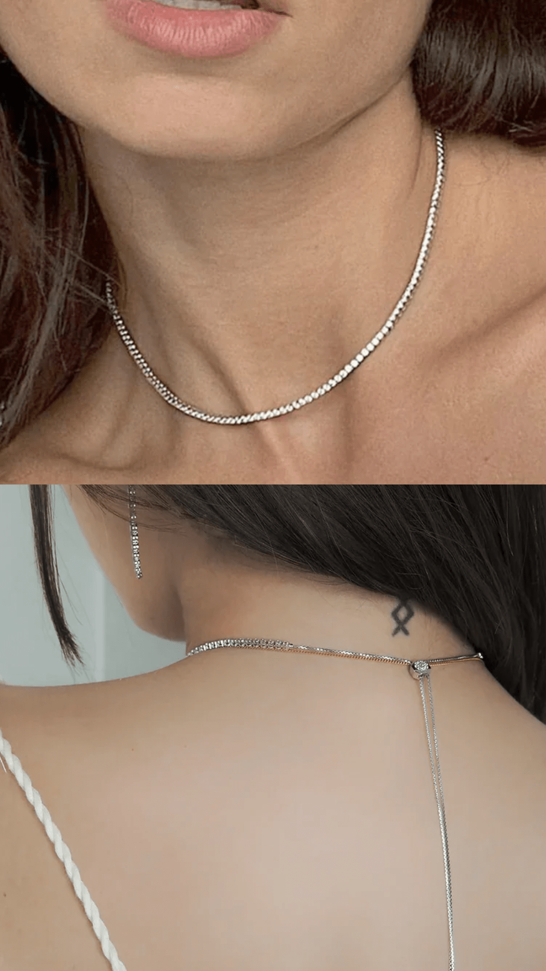 Tennis Choker 3mm - ARTSY SILVER