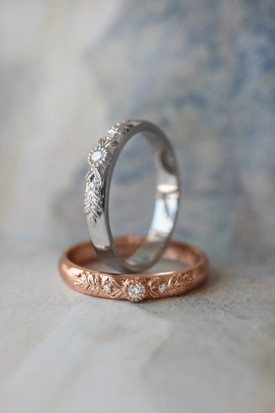 Soulmates Oath Zircon Silver Band - ARTSY SILVER