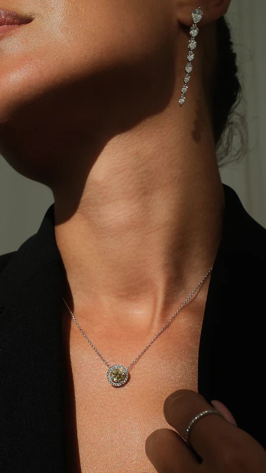 Sweet Dreams Yellow Zircon Necklace - ARTSY SILVER