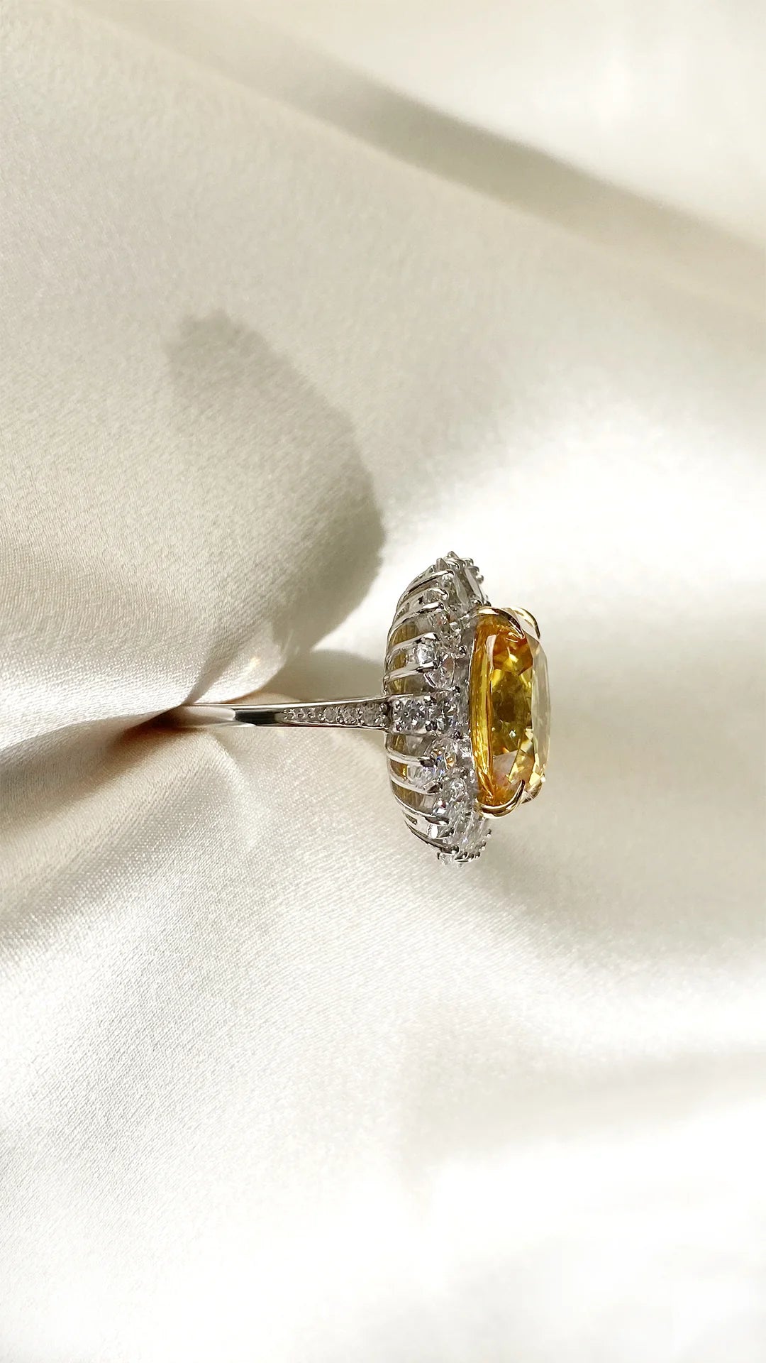 Marie Antoinette Yellow Zircon Ring - ARTSY SILVER