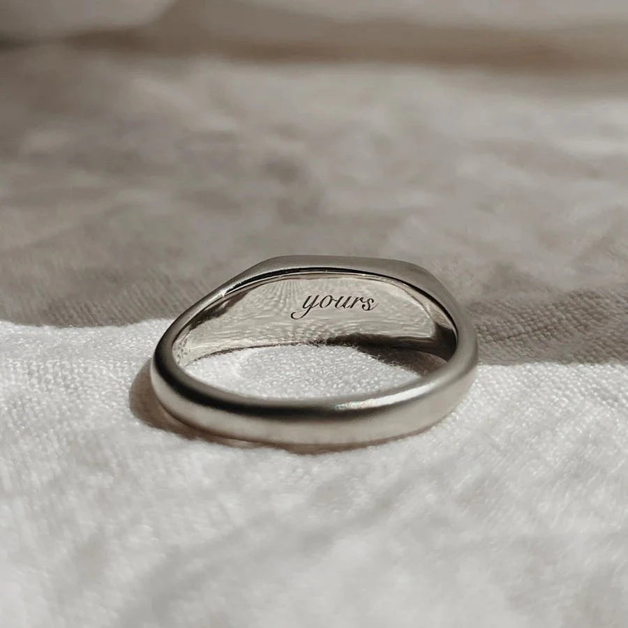 Yours Engraved Silver Ring - ARTSY SILVER
