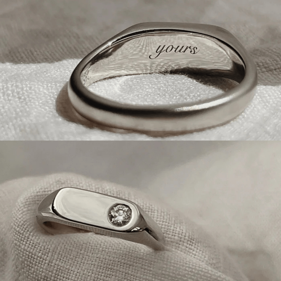 Yours Engraved Silver Ring - ARTSY SILVER