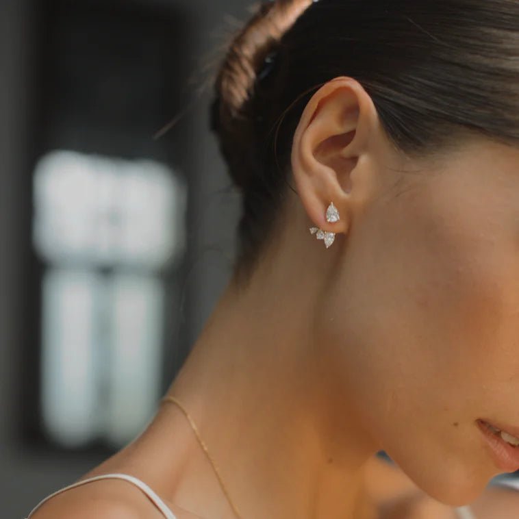 Zircon Angel Ear Jacket - ARTSY SILVER