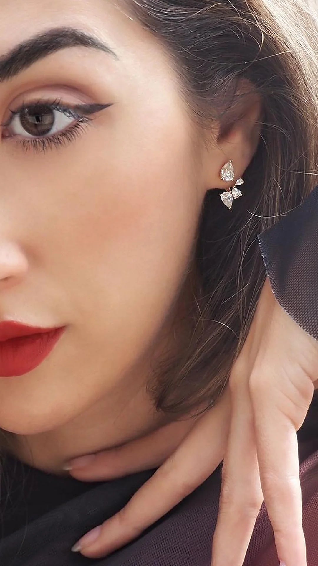 Zircon Angel Ear Jacket - ARTSY SILVER