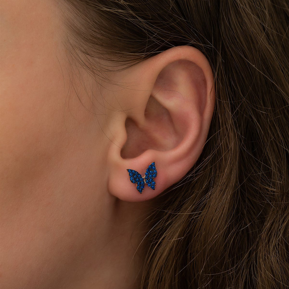 Blue Butterfly Necklace & Earrings Set - ARTSY SILVER