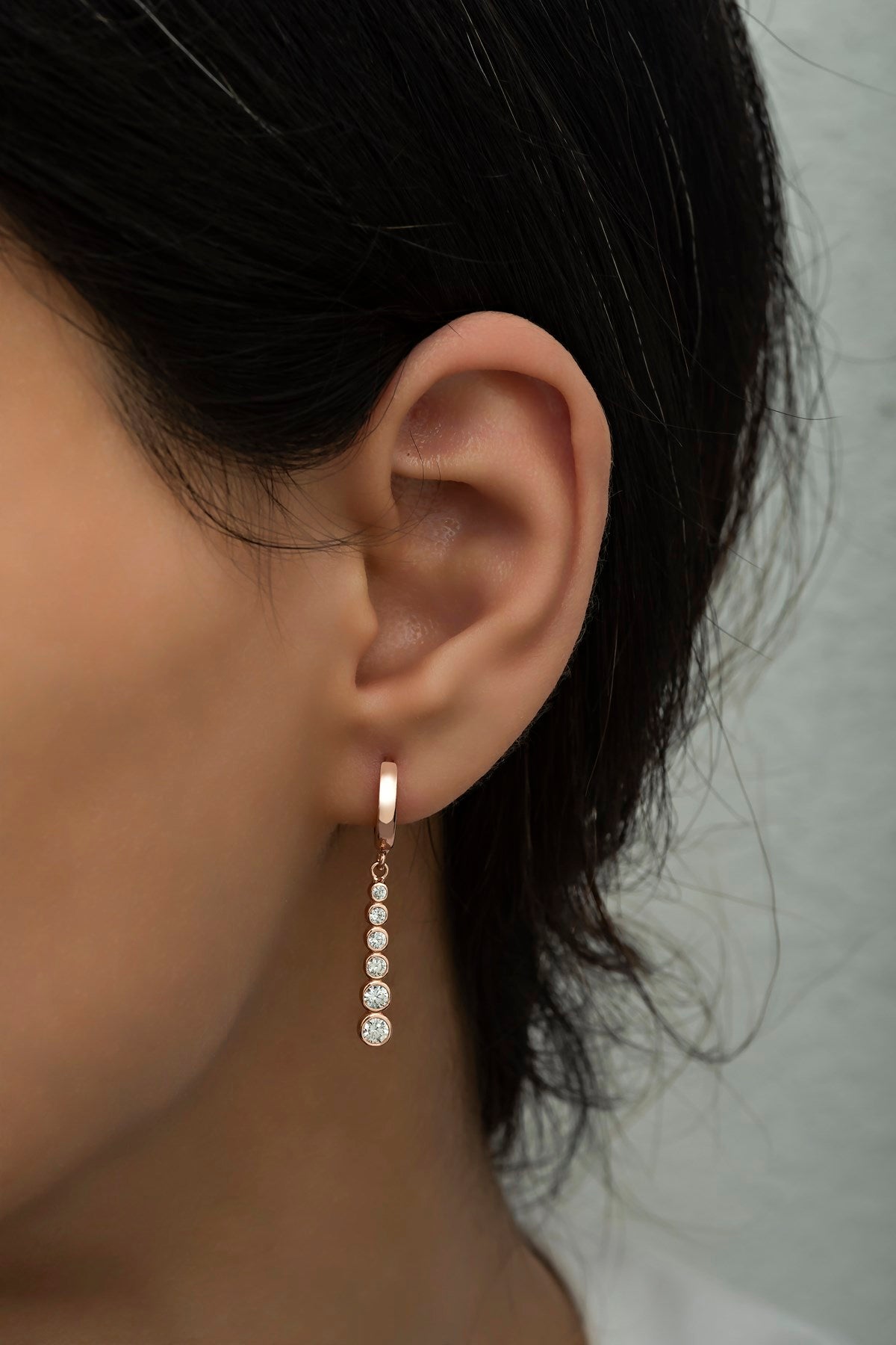 6 Rows Zircon Stones Earrings