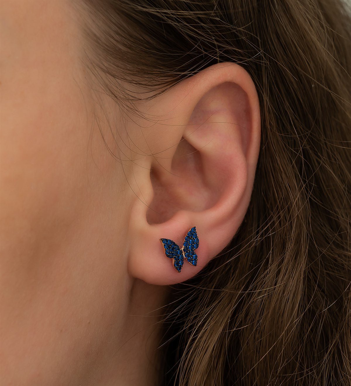Blue Butterfly Earrings - ARTSY SILVER