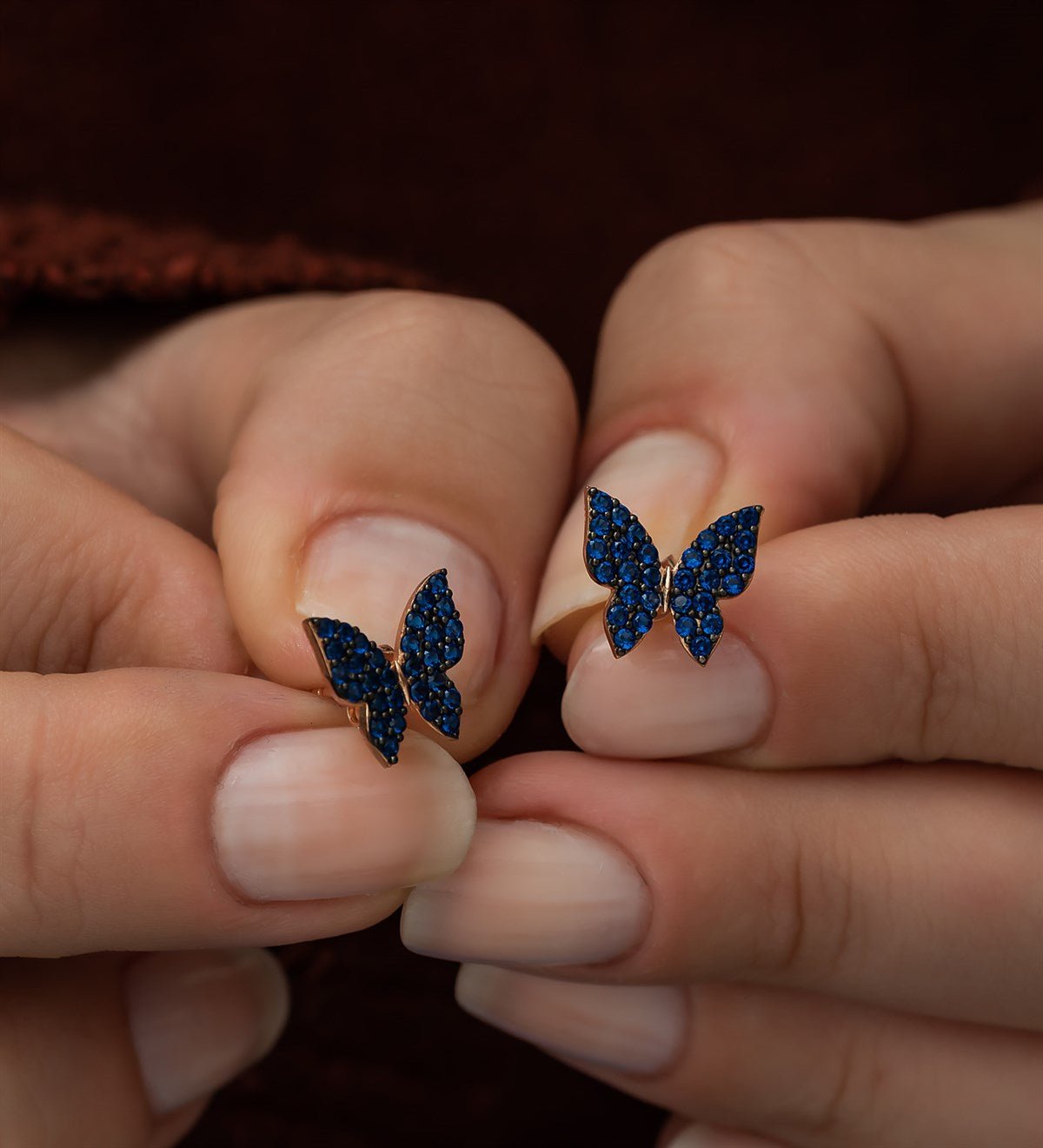 Blue Butterfly Earrings - ARTSY SILVER