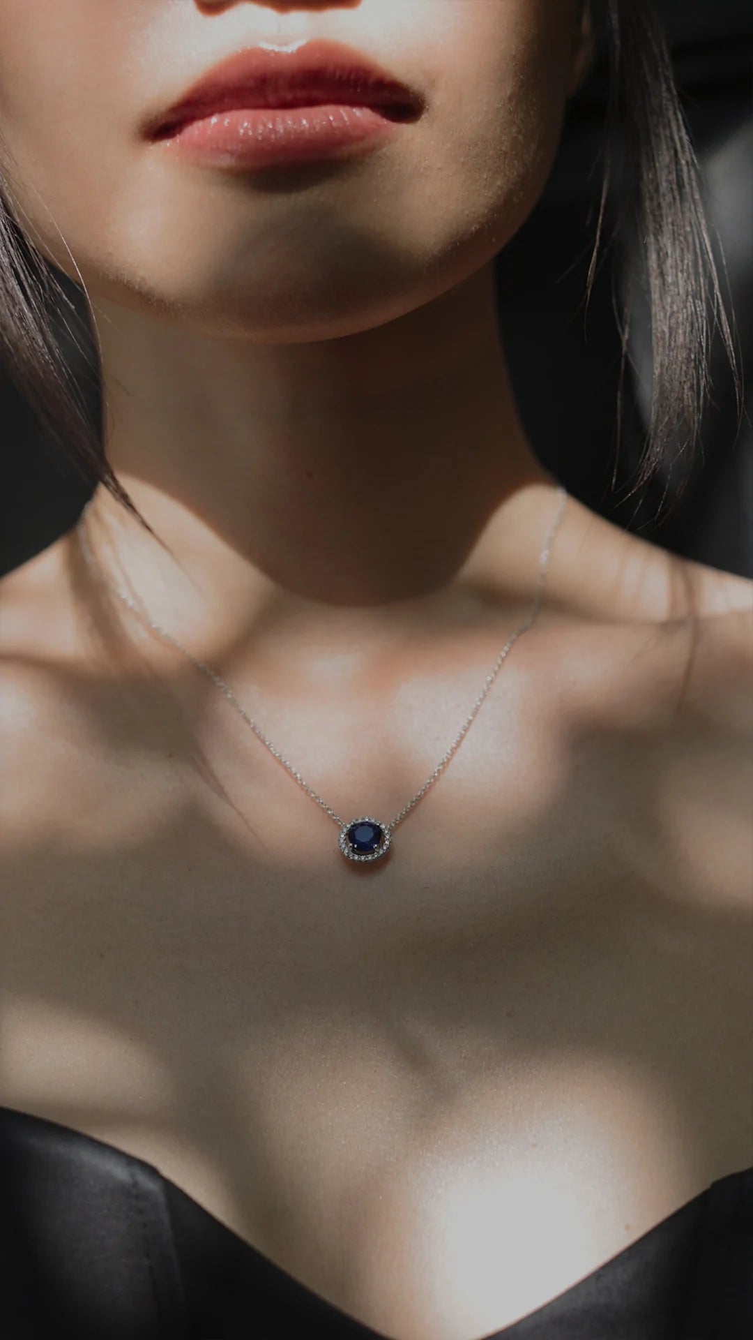 Blue Ocean Sapphire Necklace - ARTSY SILVER