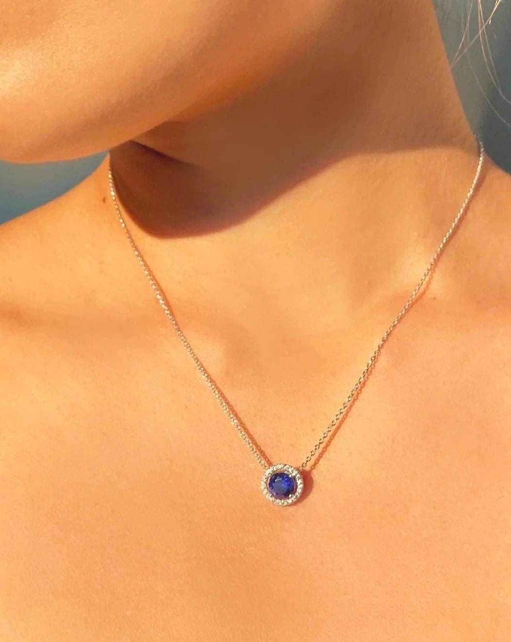 Blue Ocean Sapphire Necklace - ARTSY SILVER
