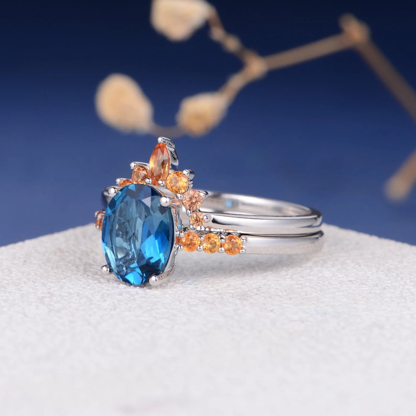 London Blue Topaz Stone Ring