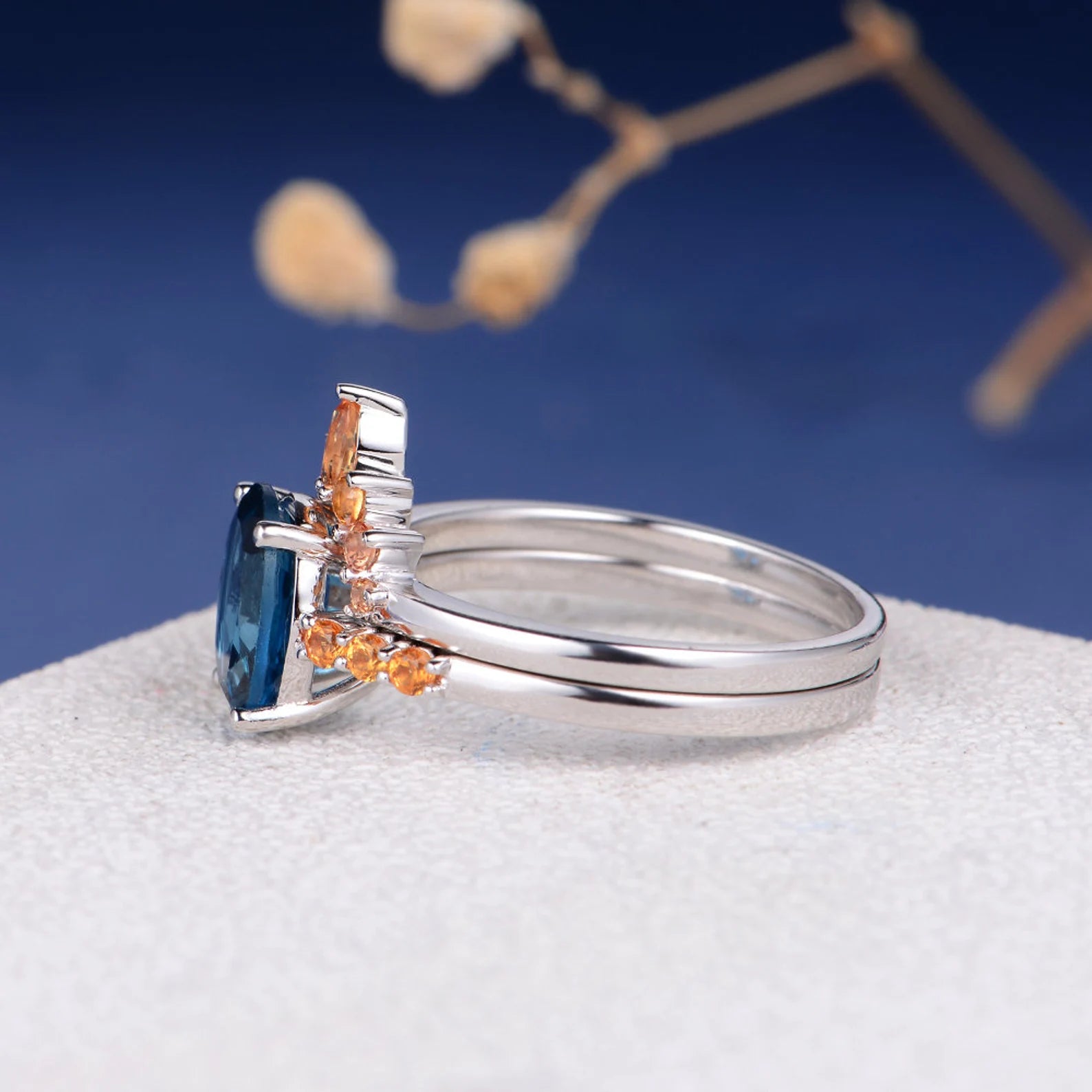 London Blue Topaz Stone Ring