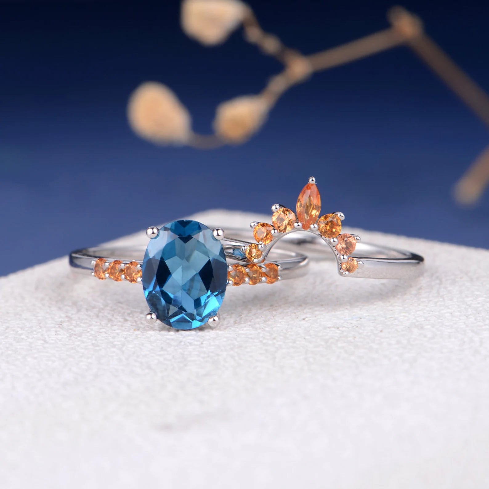 London Blue Topaz Stone Ring