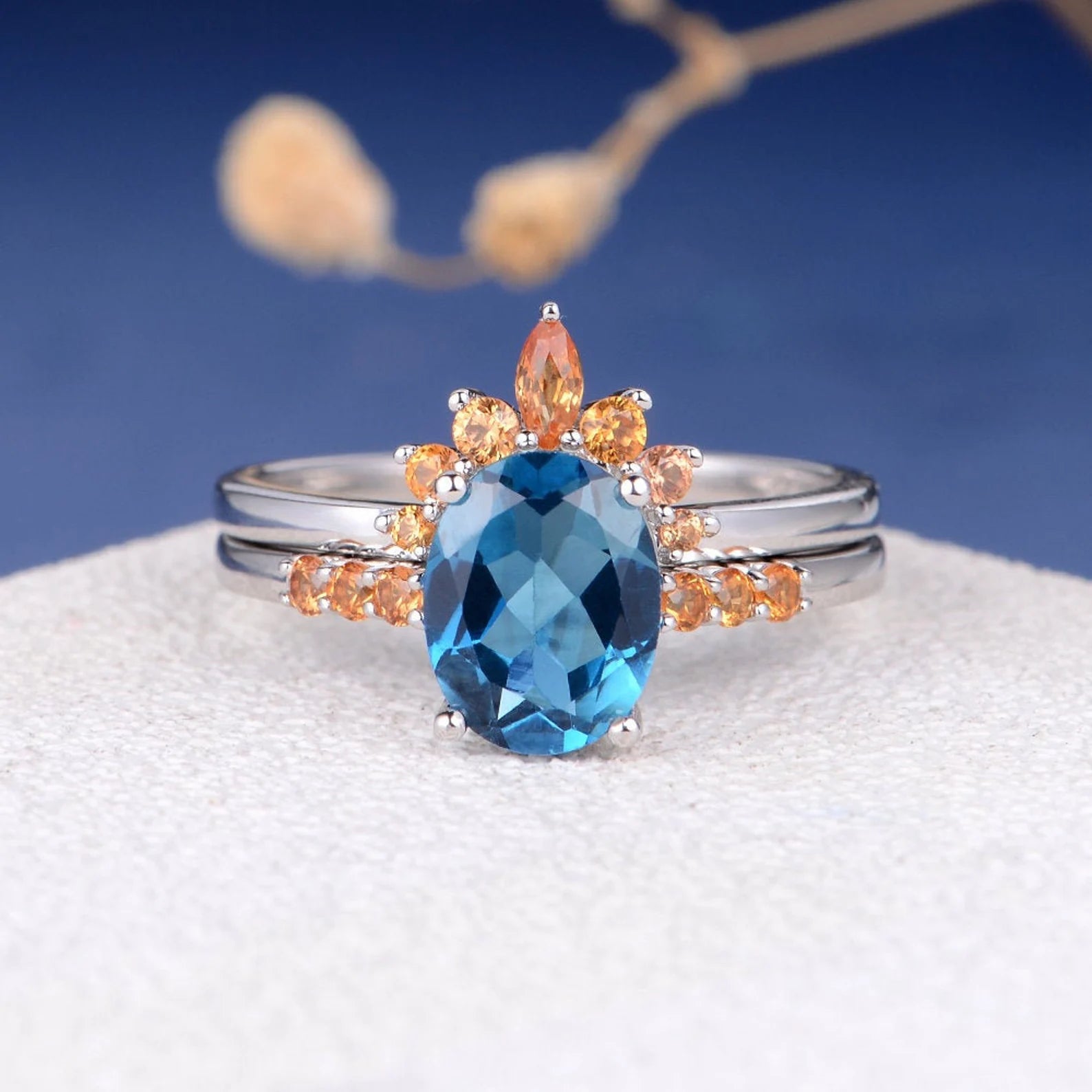 London Blue Topaz Stone Ring