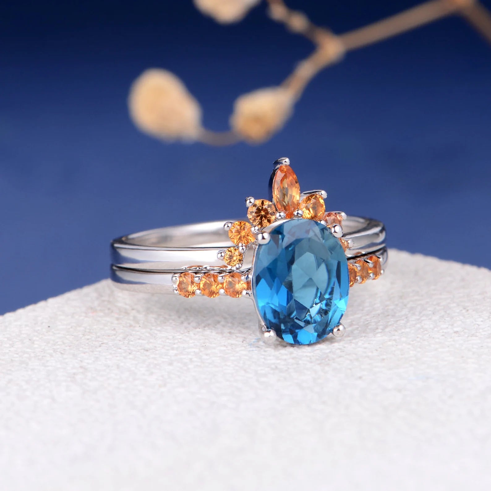 London Blue Topaz Stone Ring