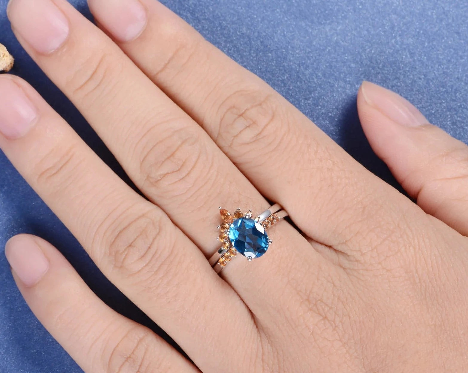 London Blue Topaz Stone Ring