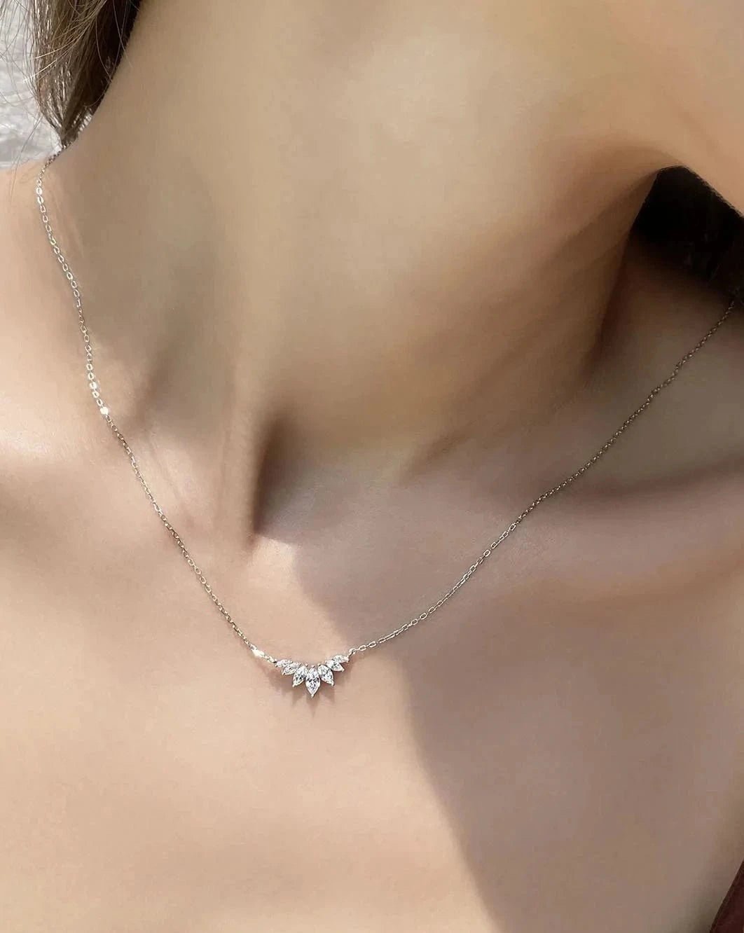 Marquise Silver Necklace - ARTSY SILVER