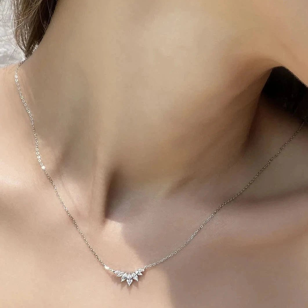 Marquise Silver Necklace - ARTSY SILVER