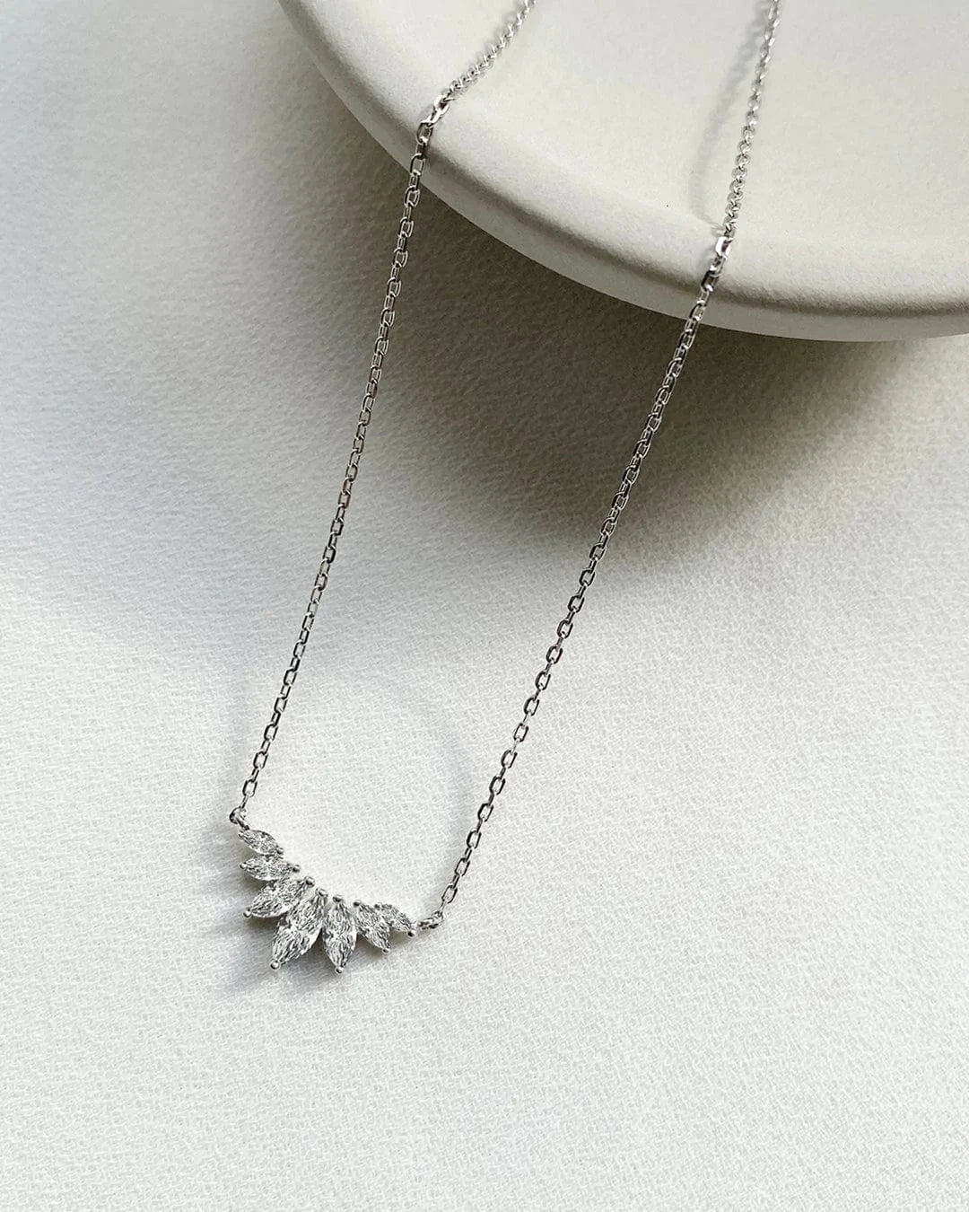 Marquise Silver Necklace - ARTSY SILVER