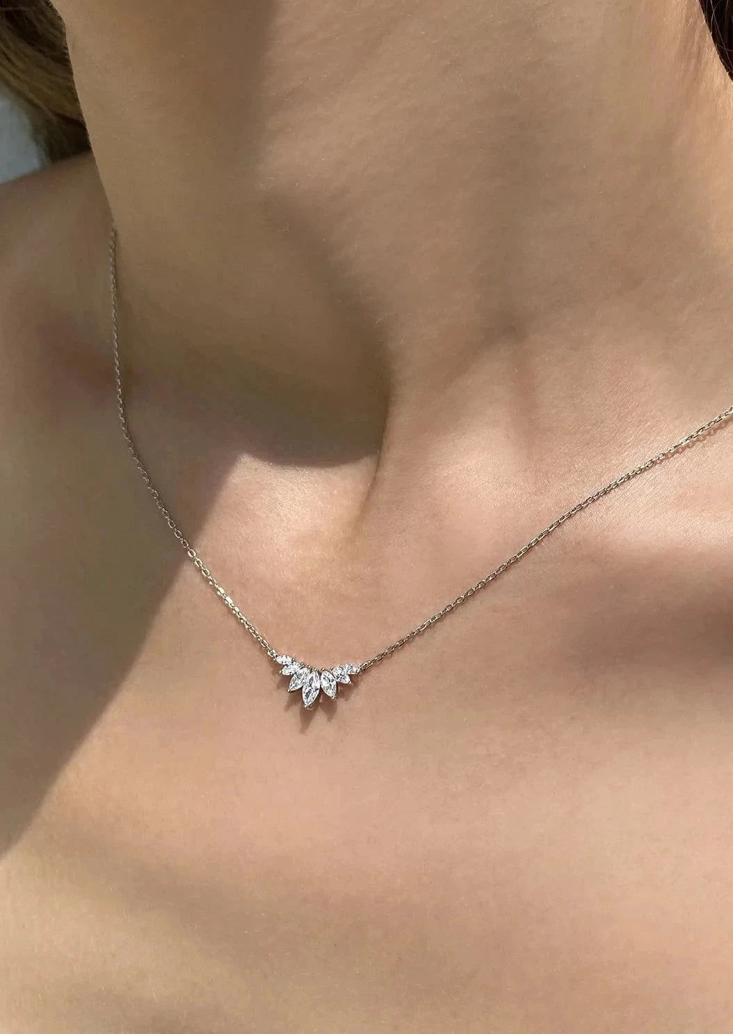 Marquise Silver Necklace - ARTSY SILVER