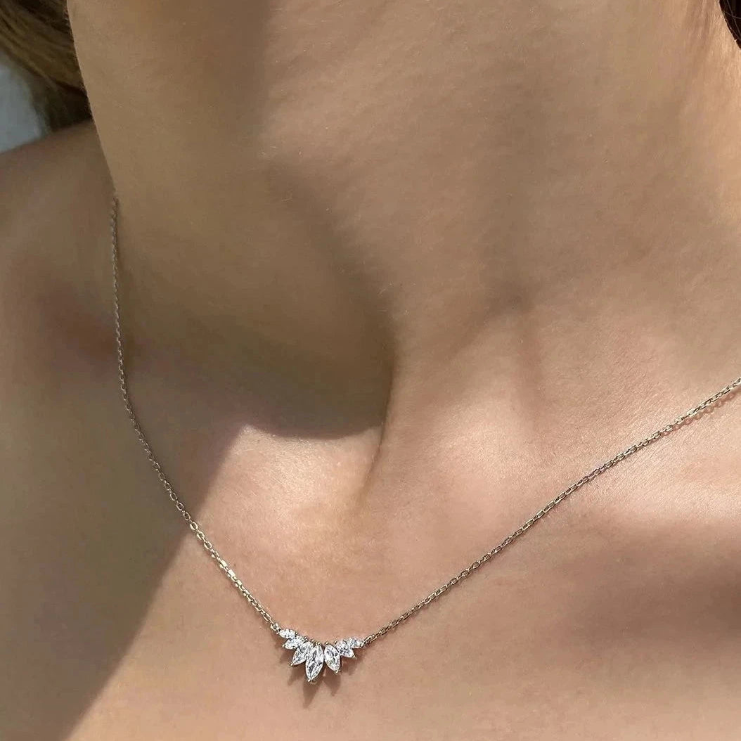 Marquise Silver Necklace - ARTSY SILVER