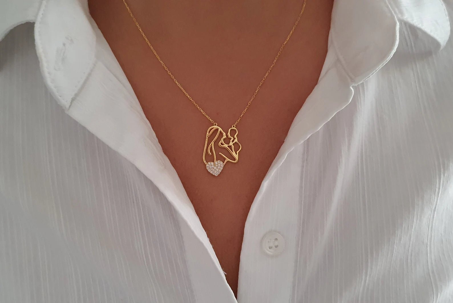Unbreakable Bond Mom Necklace - ARTSY SILVER