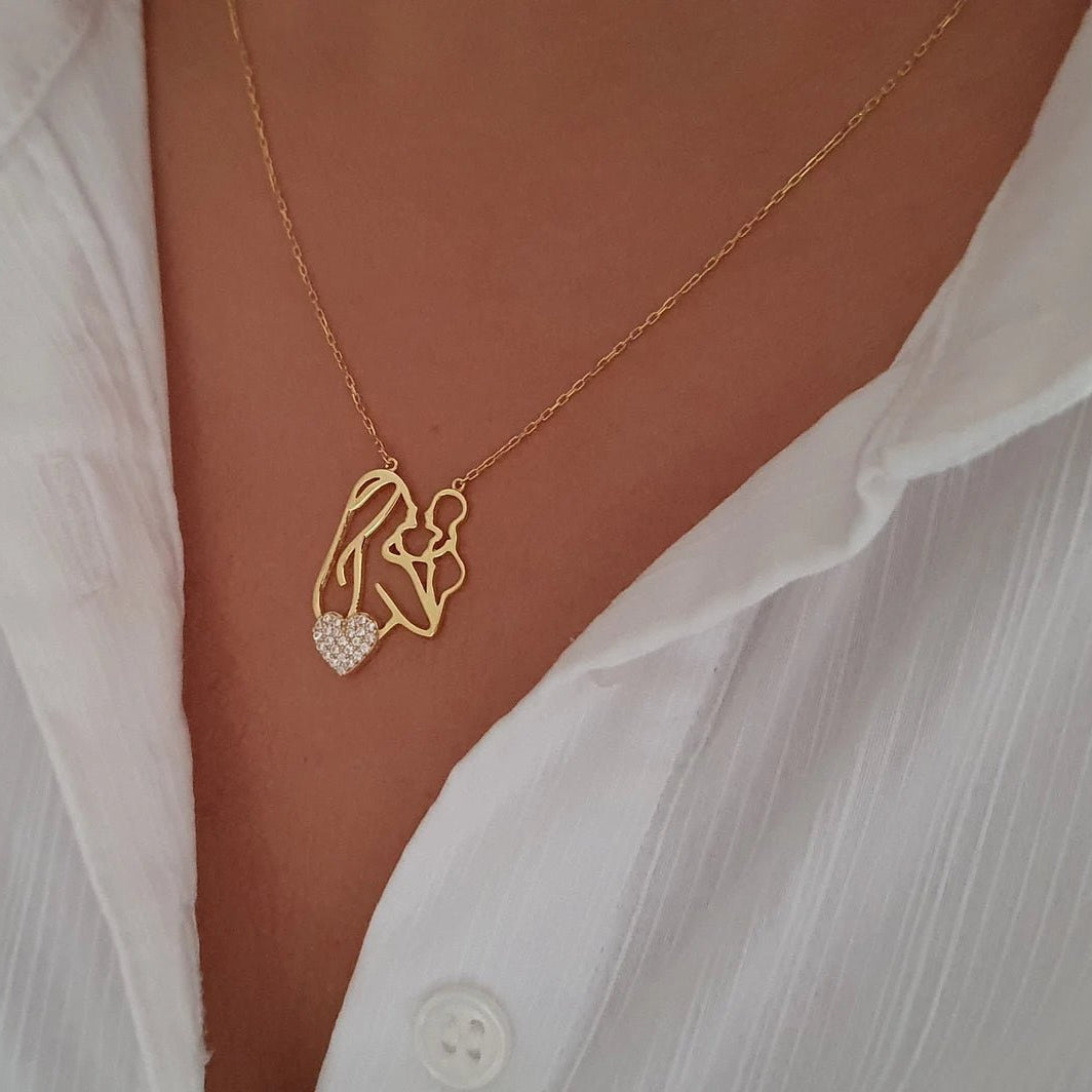 Unbreakable Bond Mom Necklace - ARTSY SILVER