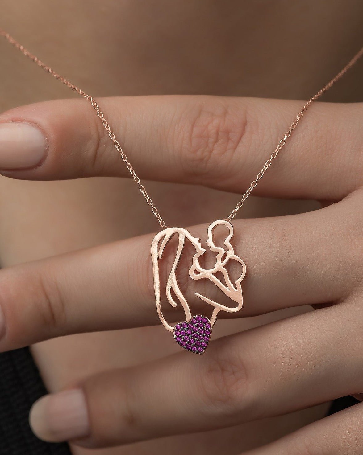 Mom Love Necklace - ARTSY SILVER