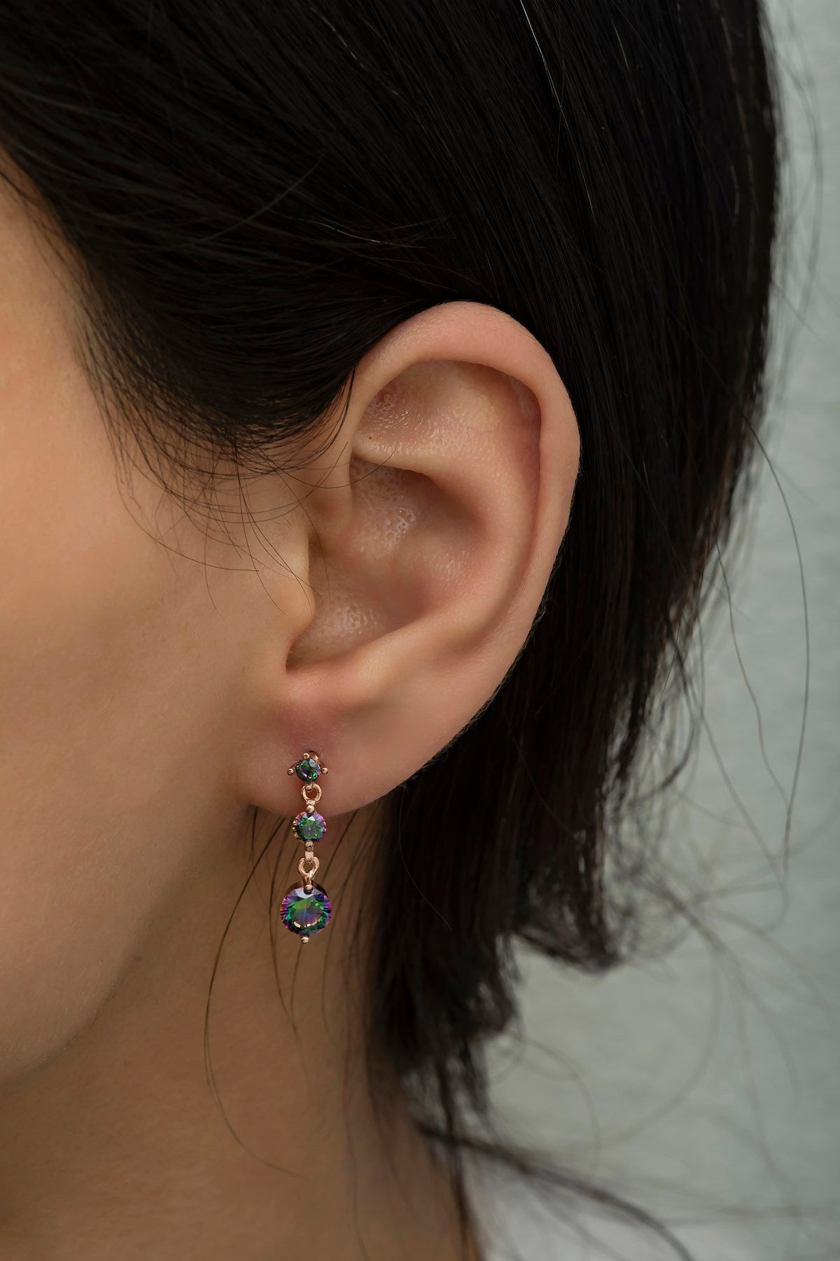 Mystic Topaz Dangle Earrings