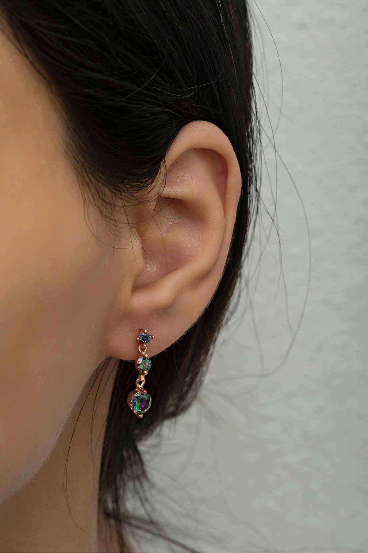 Mystic Topaz Dangle Earrings