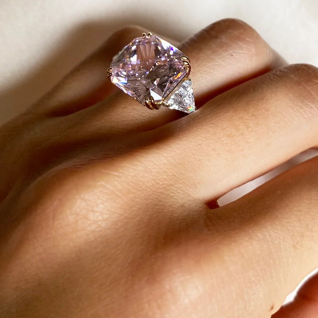 Pink Zircon Stone Ring - ARTSY SILVER