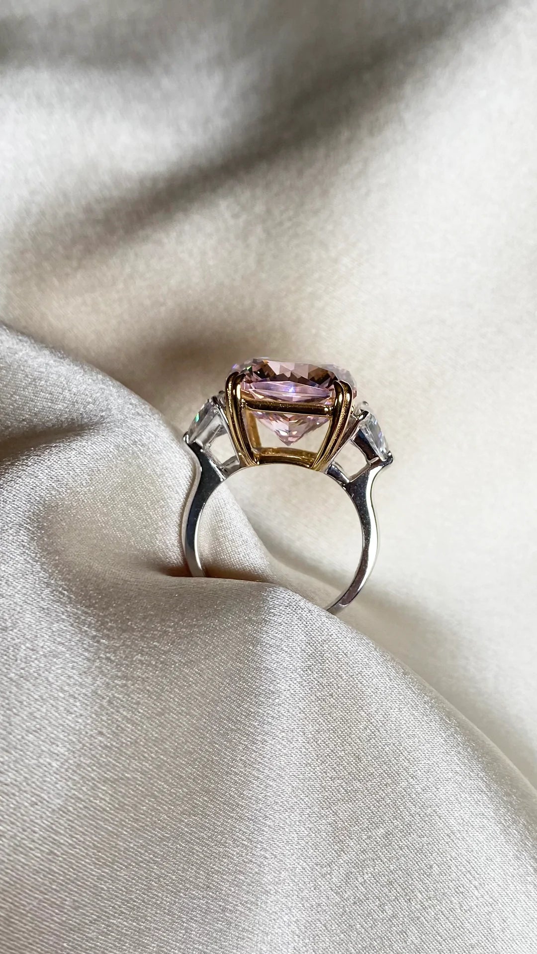 Pink stone ring