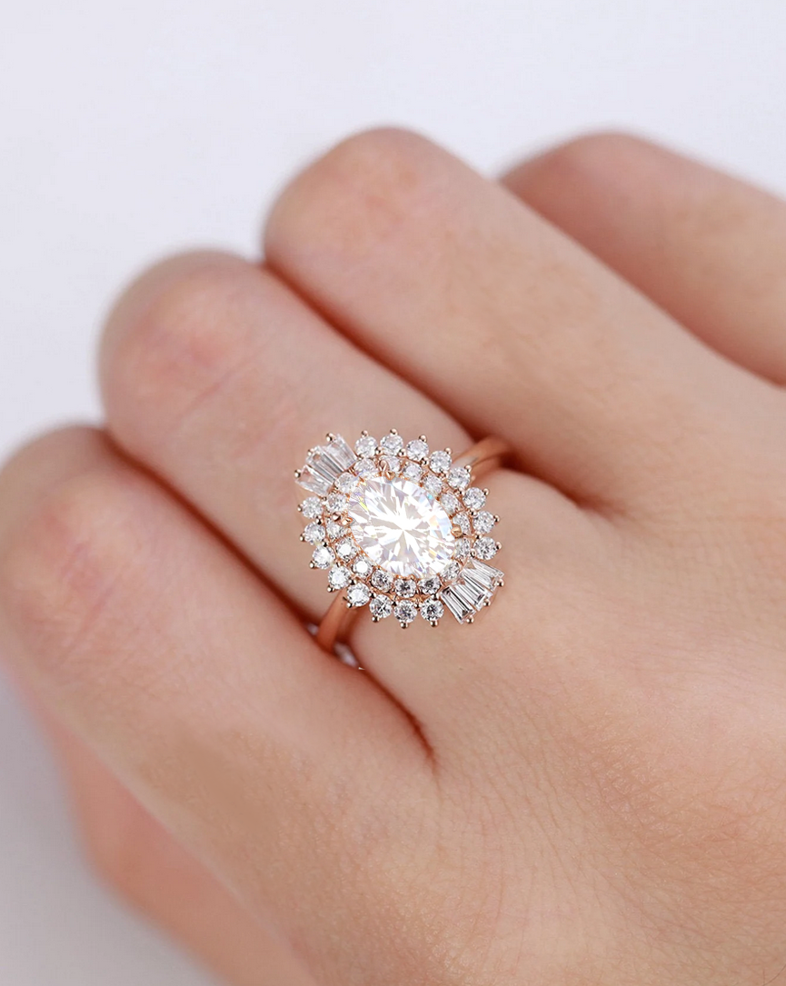 Round Moissanite Ring