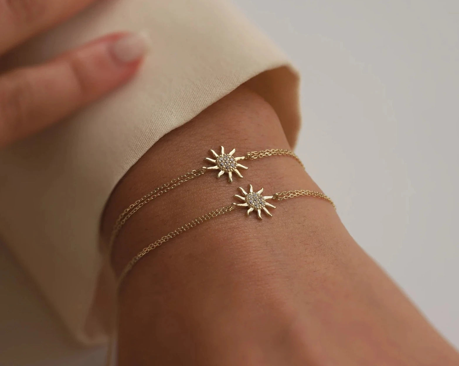 Sun Bracelet Gold Plating