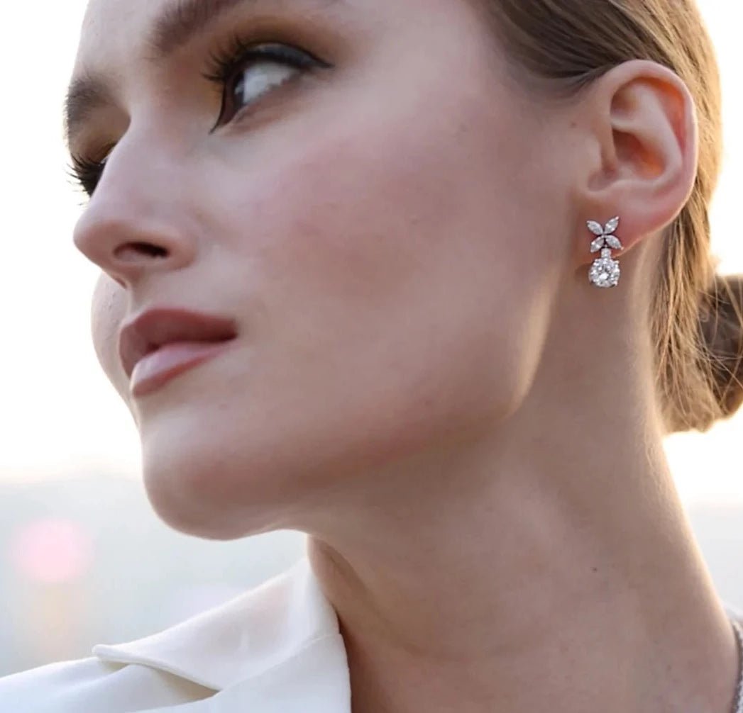 Round Drop Earrings - ARTSY SILVER
