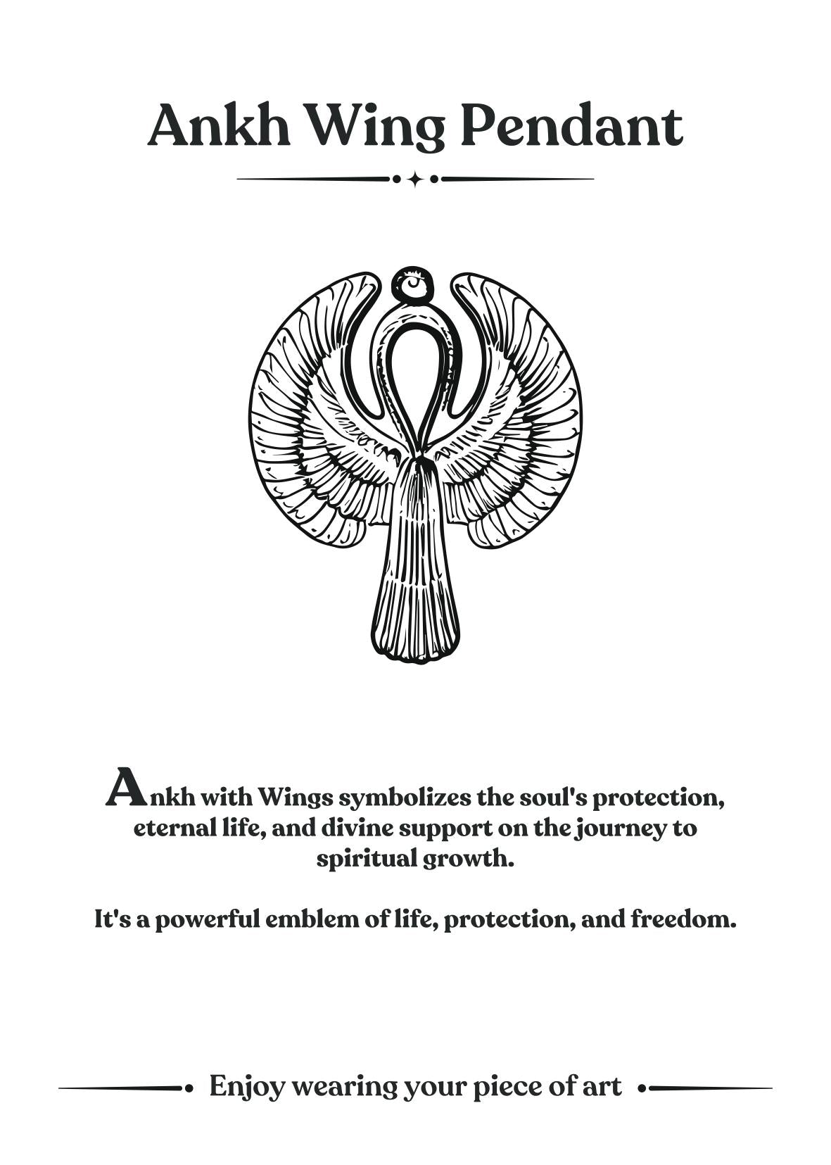 Ankh Wing Pendant - ARTSY SILVER