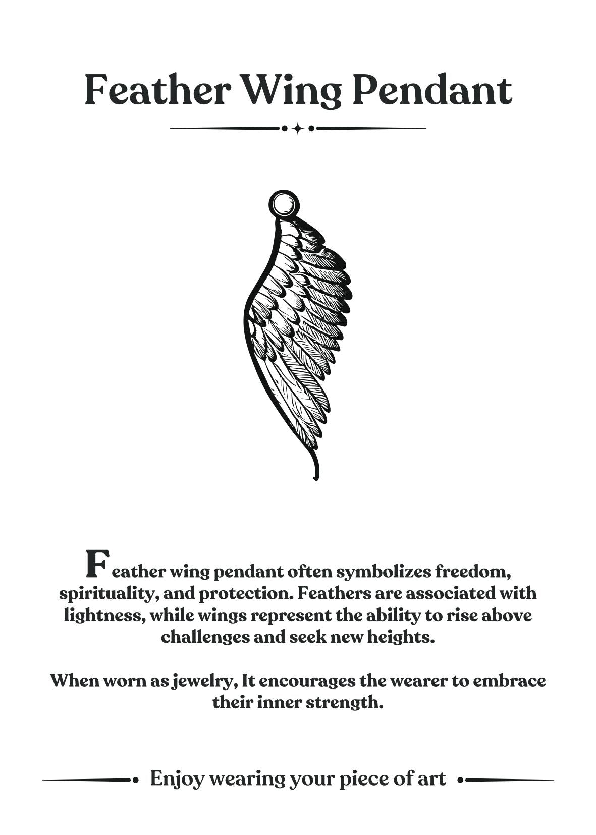 Feather Wing Pendant - ARTSY SILVER