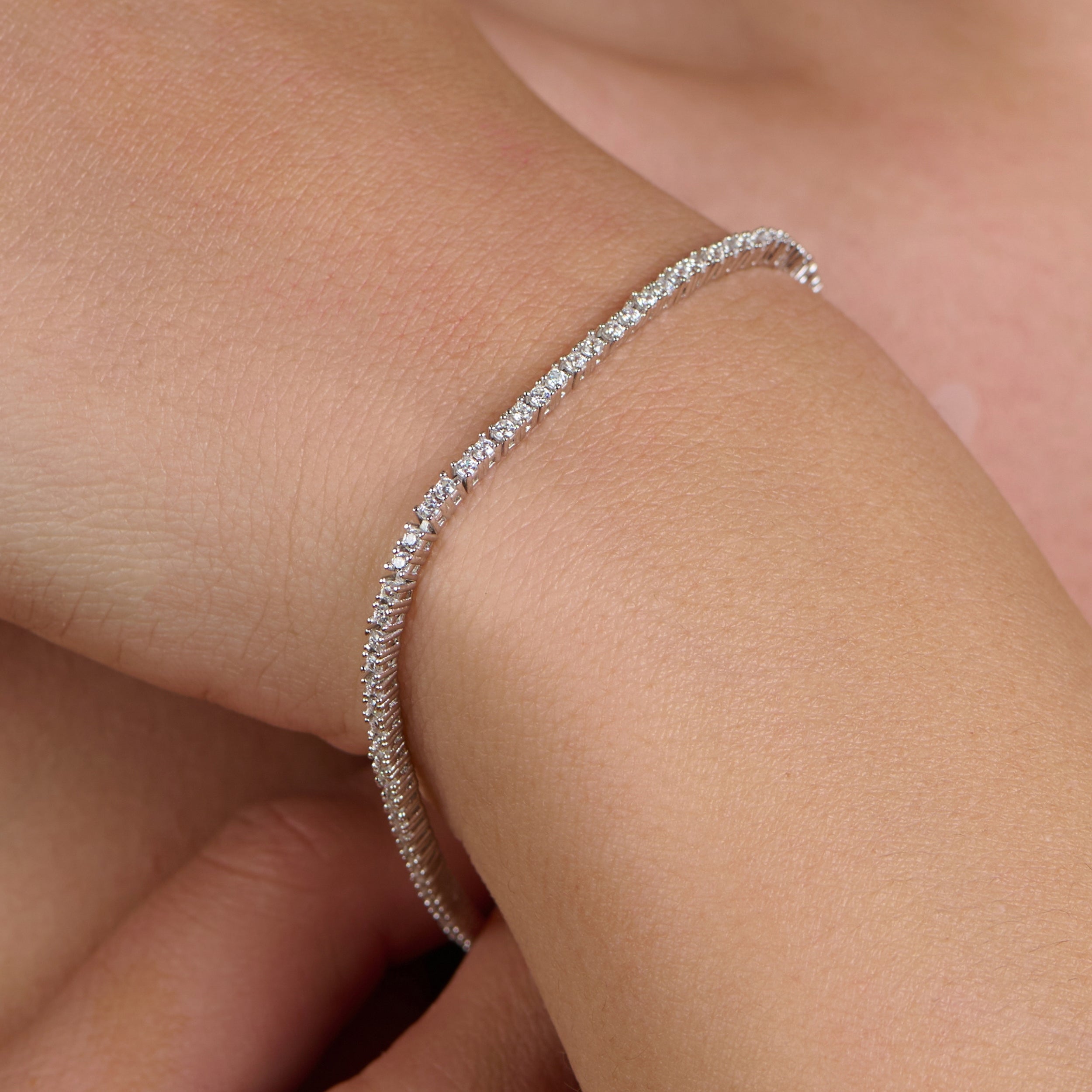 1.5mm Tennis Bracelet Silver