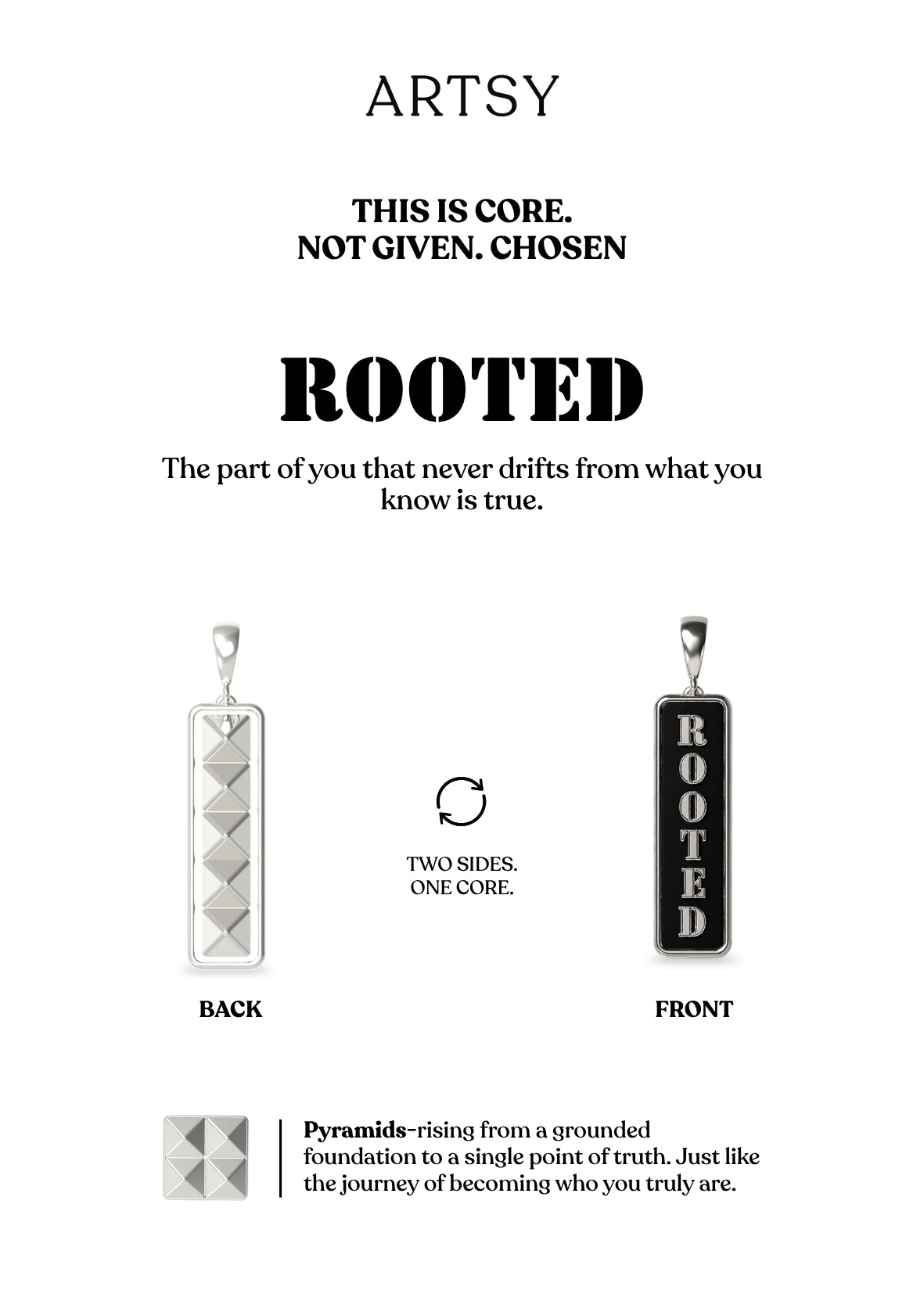 Rooted Plain Double Sided Necklace
