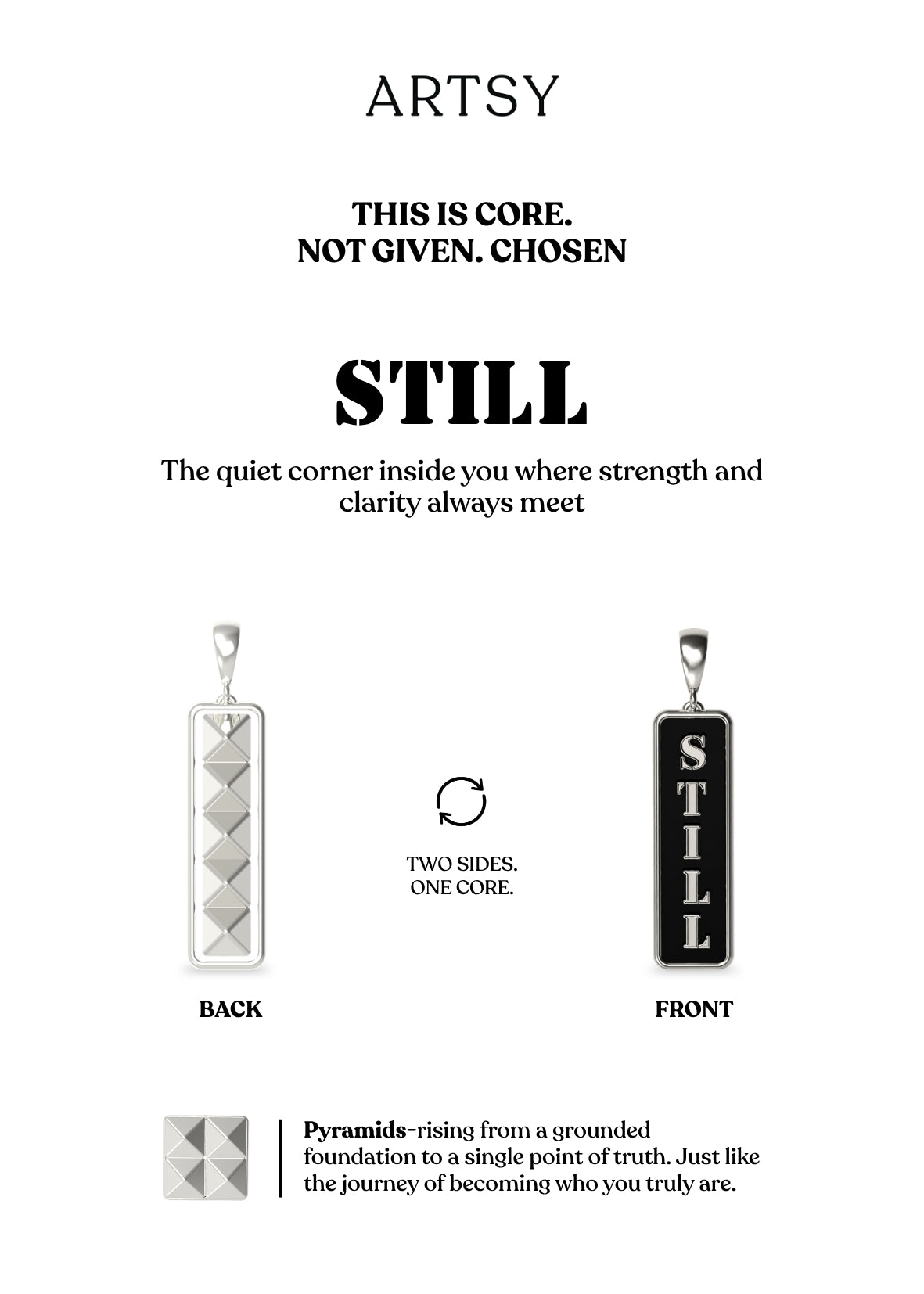 Still Plain Double Sided Necklace