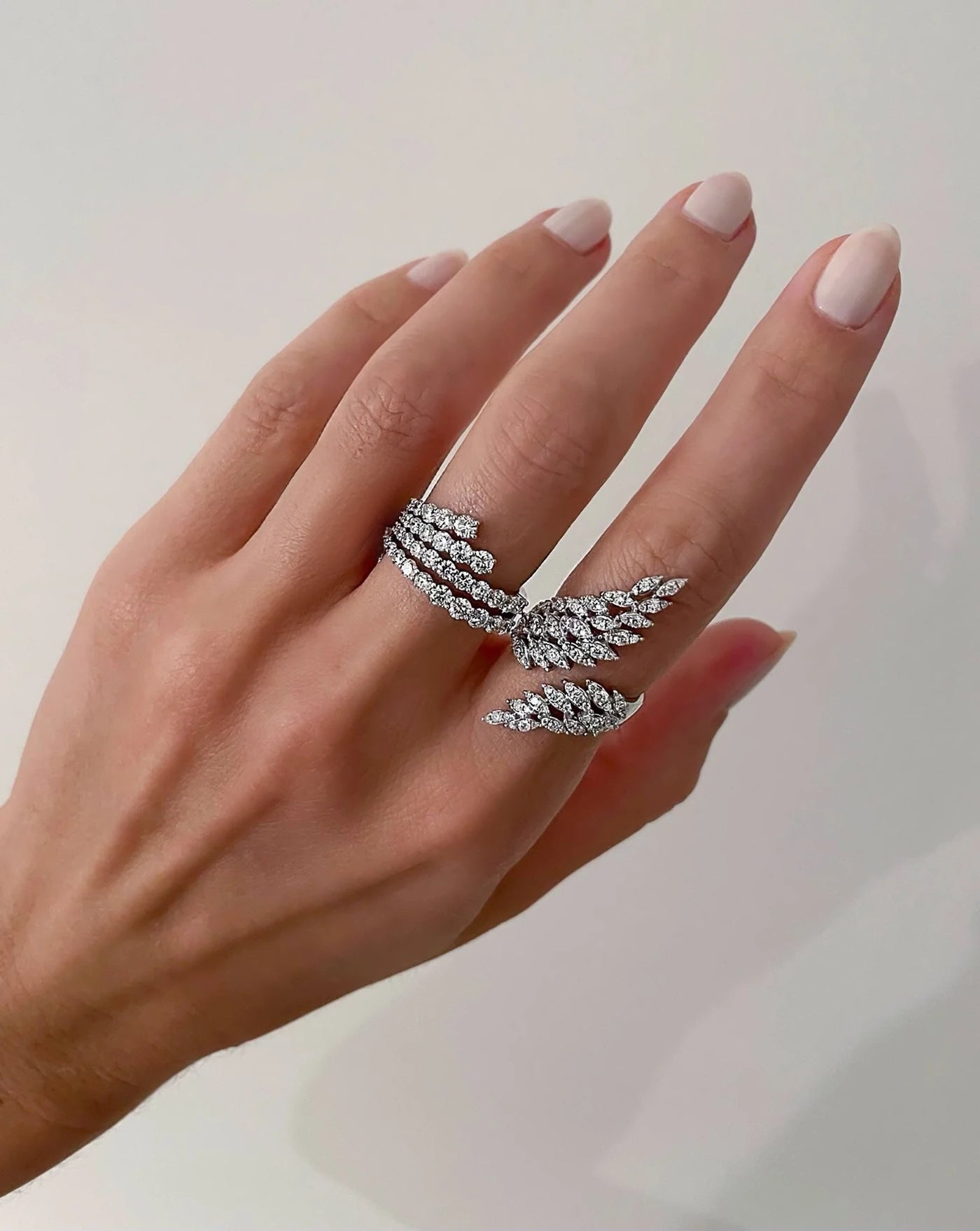 Fanned stone Statement Ring