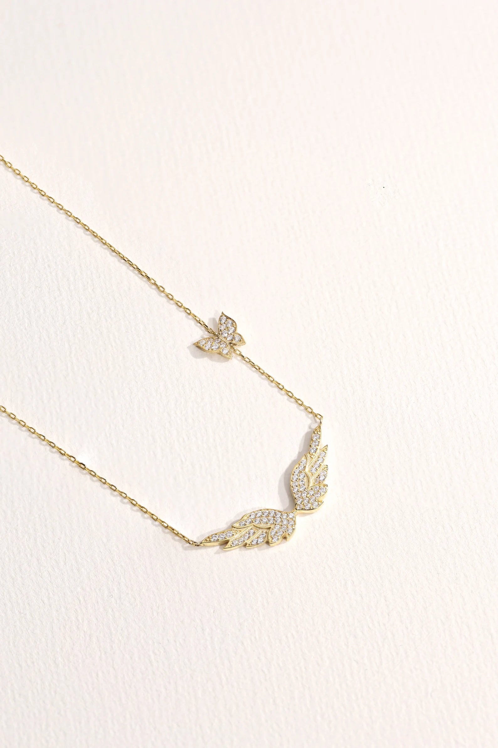 Angel Wing Butterfly Necklace - ARTSY SILVER