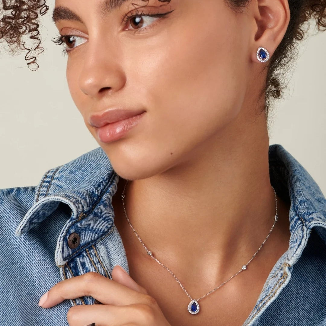 Dusk Till Dawn Necklace & Earrings Set - ARTSY SILVER