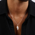 Men Wing Silver Pandent Necklace - ARTSY SILVER
