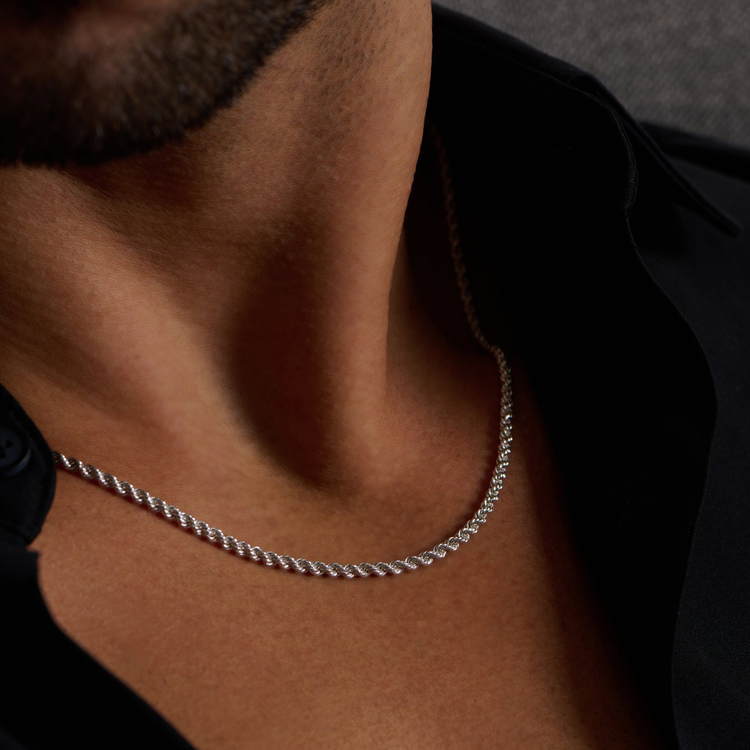 <tc> سلسلة Rope فضية 3.5 ملم</tc>