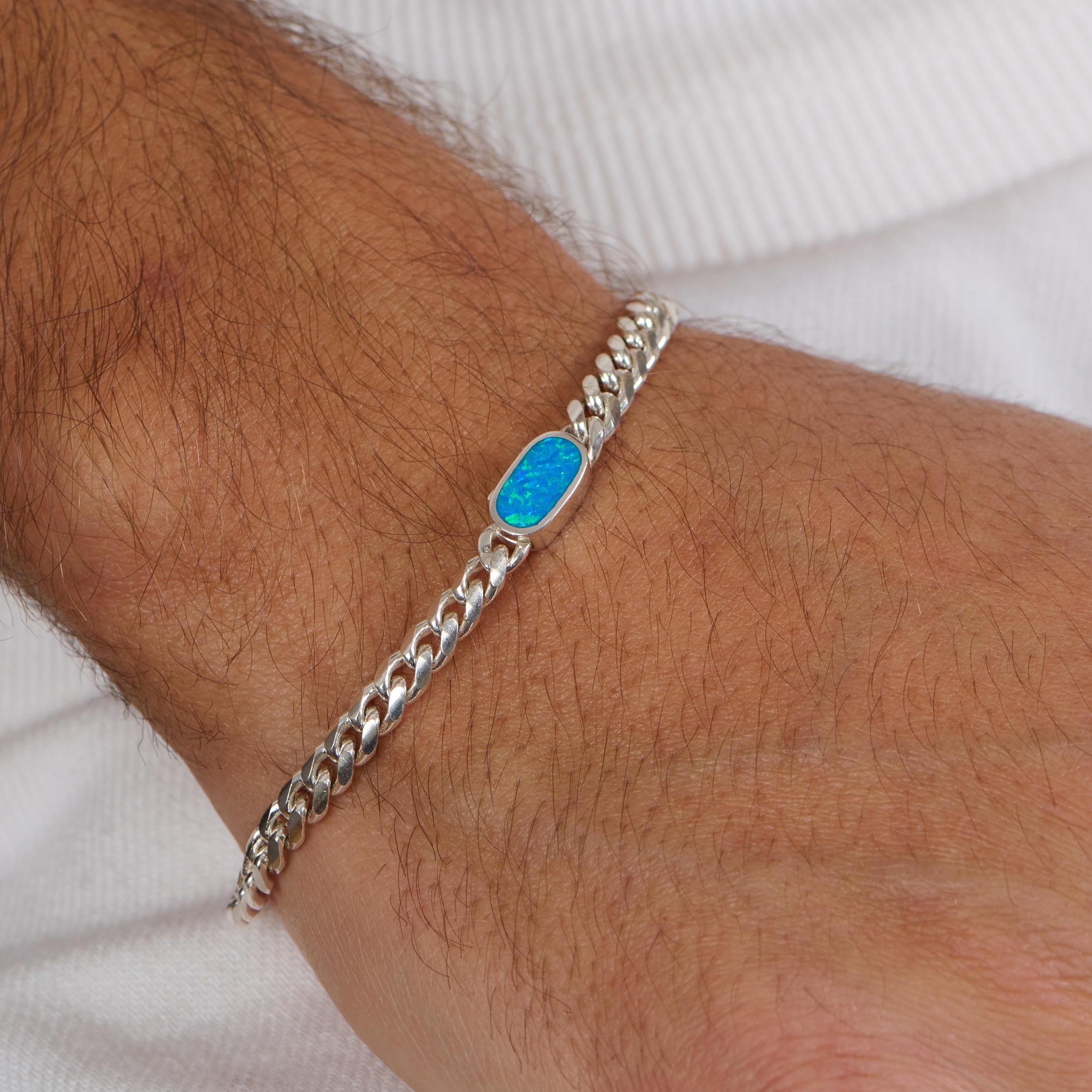 Sea Flame Opal Bracelet