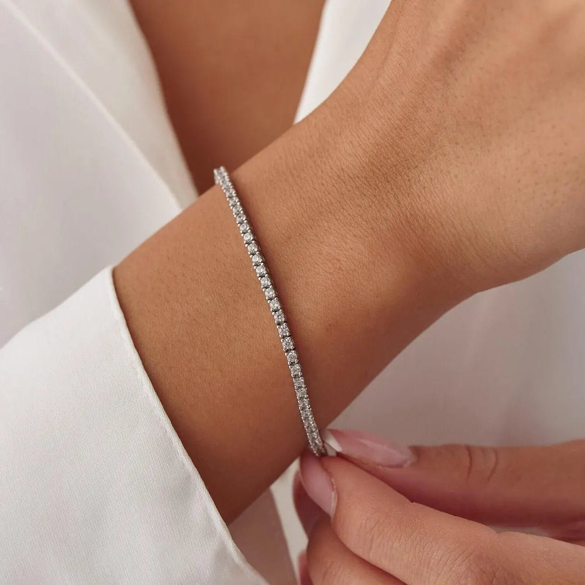 2mm Tennis Bracelet - ARTSY SILVER