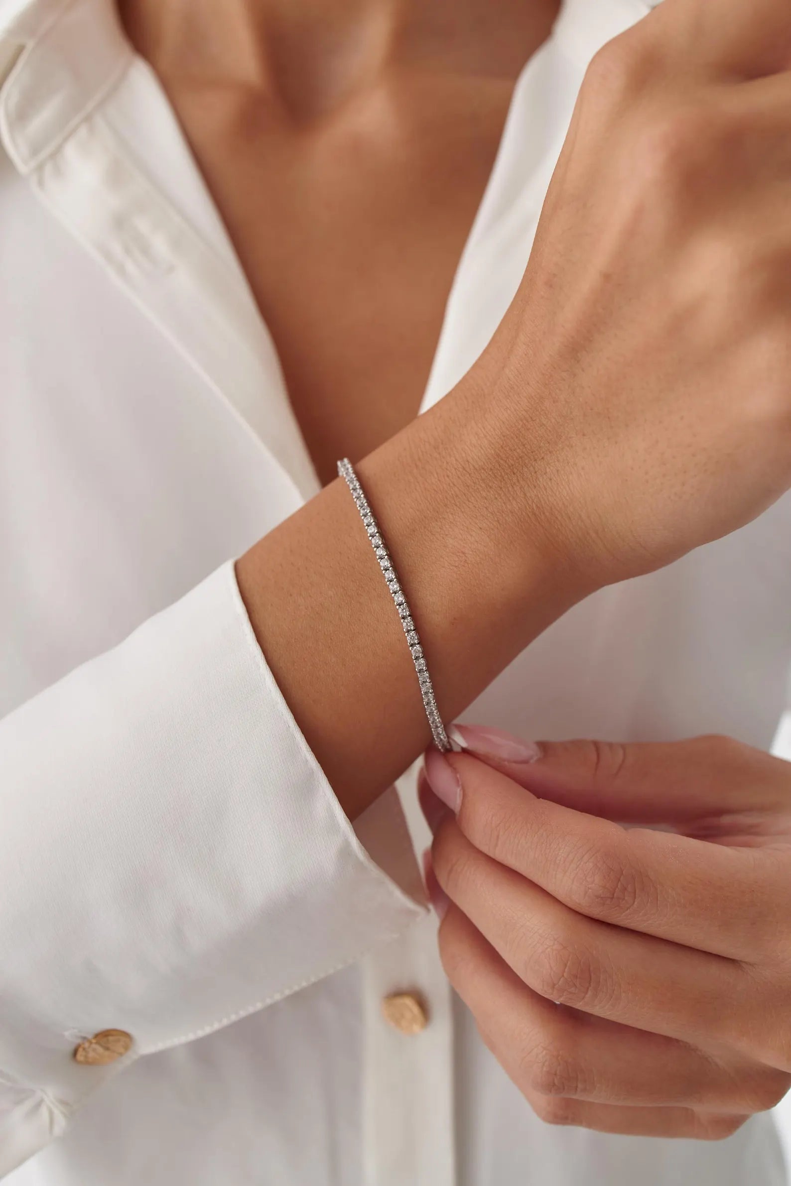 2mm Tennis Bracelet - ARTSY SILVER